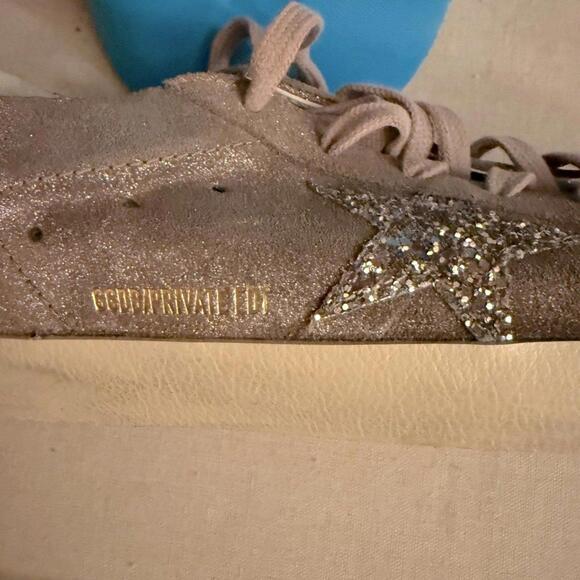 Golden Goose GGDB Private Ed Super Star suede pink leather w glitter NIB 40 - Picture 11 of 12
